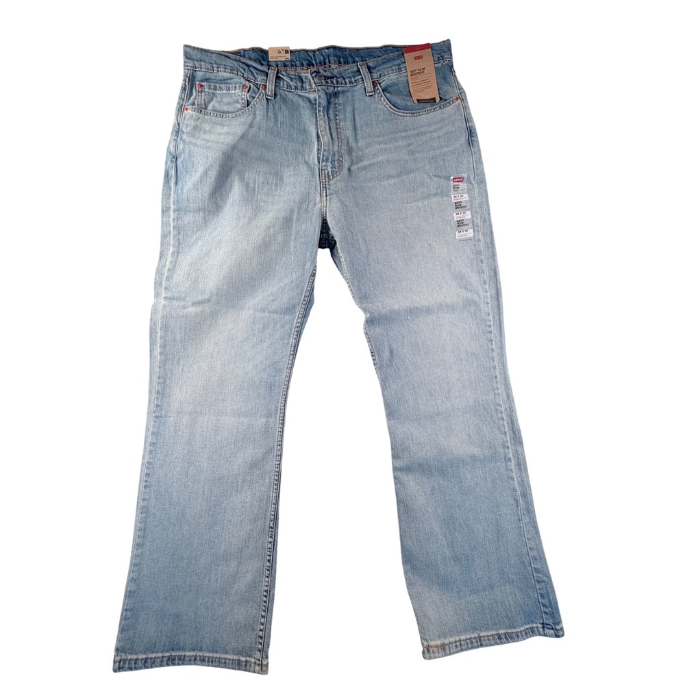Levi 527 Slim Bootcut Stretch Denim Western Jeans Mens 38x30 Light Wash